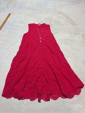 Civico 51 Sleeveless Eyelet cotton Dress medium Italy
